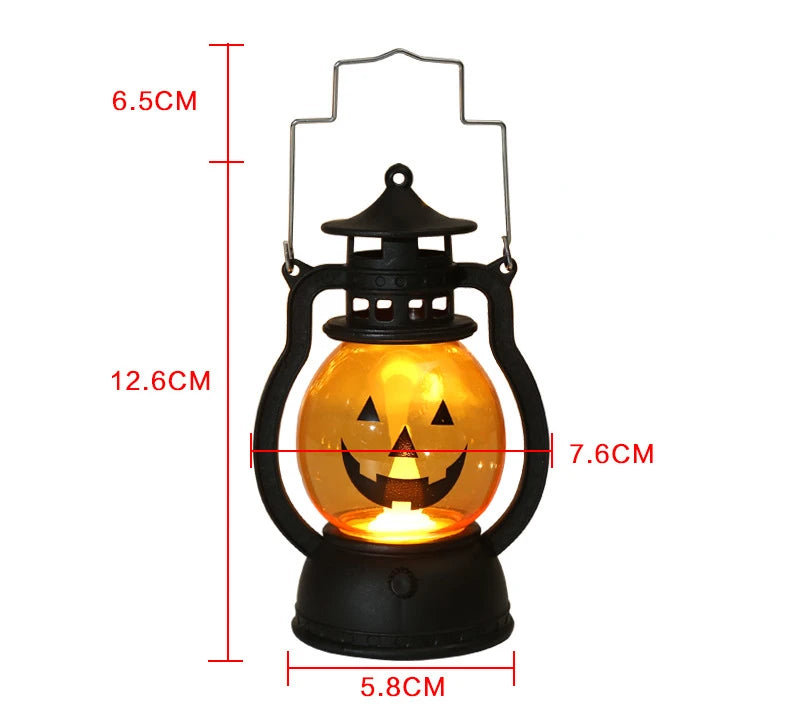 Light-Up Halloween Pumpkin Lantern - LED Jack-O'-Lantern Decor