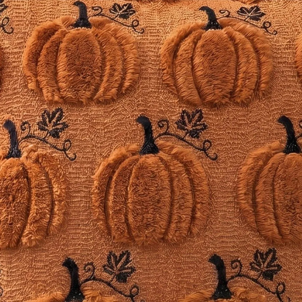 Tufted Pumpkin Pillow Cover – Cozy Fall & Halloween Decor