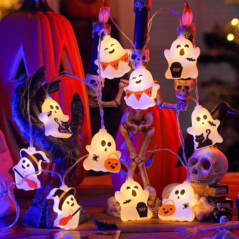 Cute Ghost Halloween String Lights – Warm White LED