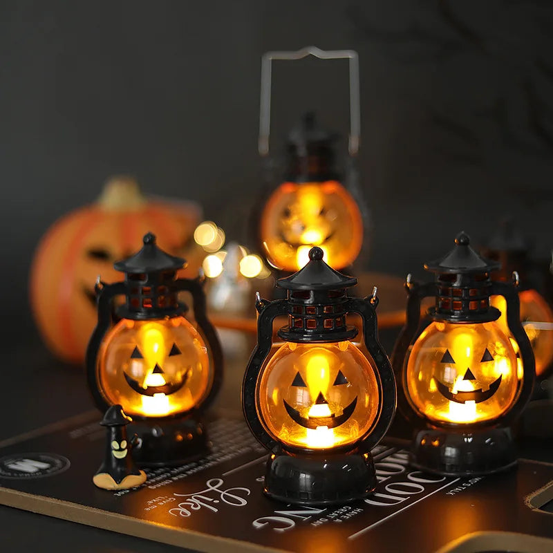 Light-Up Halloween Pumpkin Lantern - LED Jack-O'-Lantern Decor