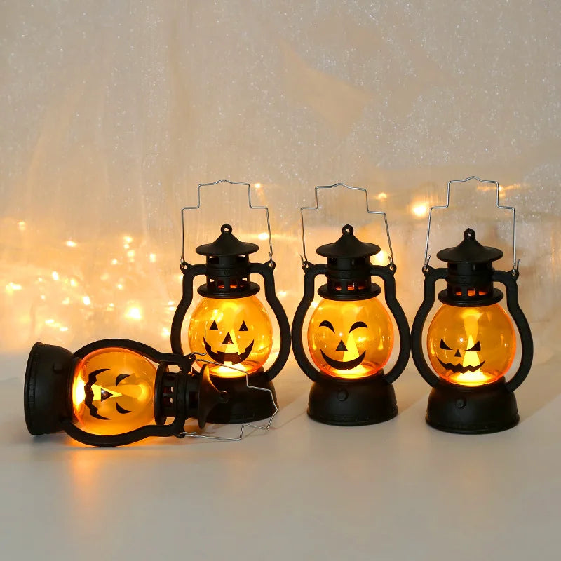 Light-Up Halloween Pumpkin Lantern - LED Jack-O'-Lantern Decor