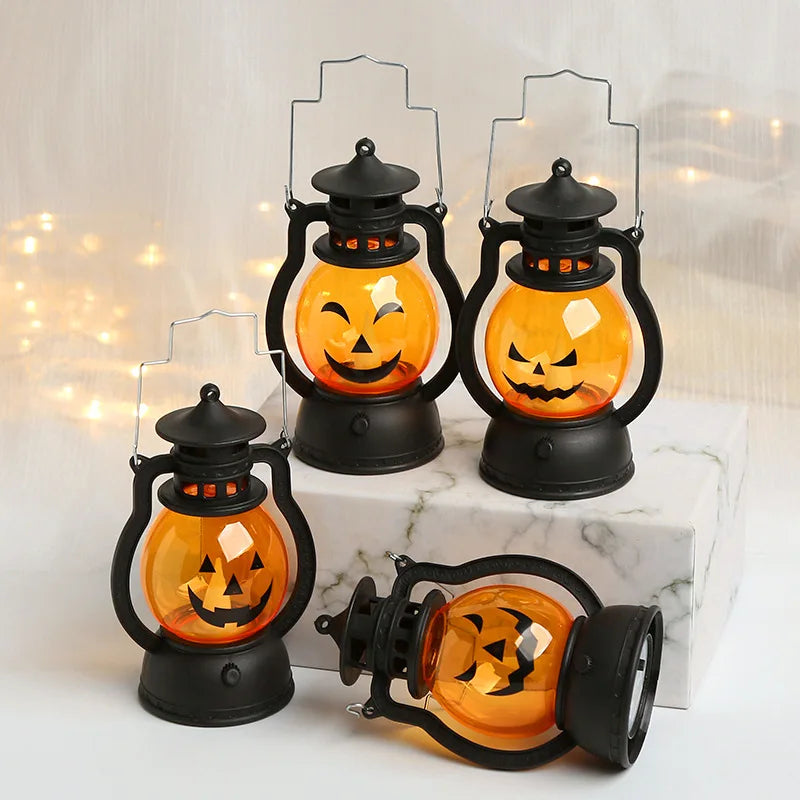 Light-Up Halloween Pumpkin Lantern - LED Jack-O'-Lantern Decor