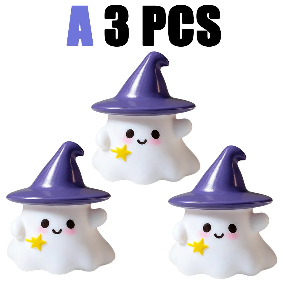 Cute Halloween Ghost & Pumpkin Night Light – LED Decor