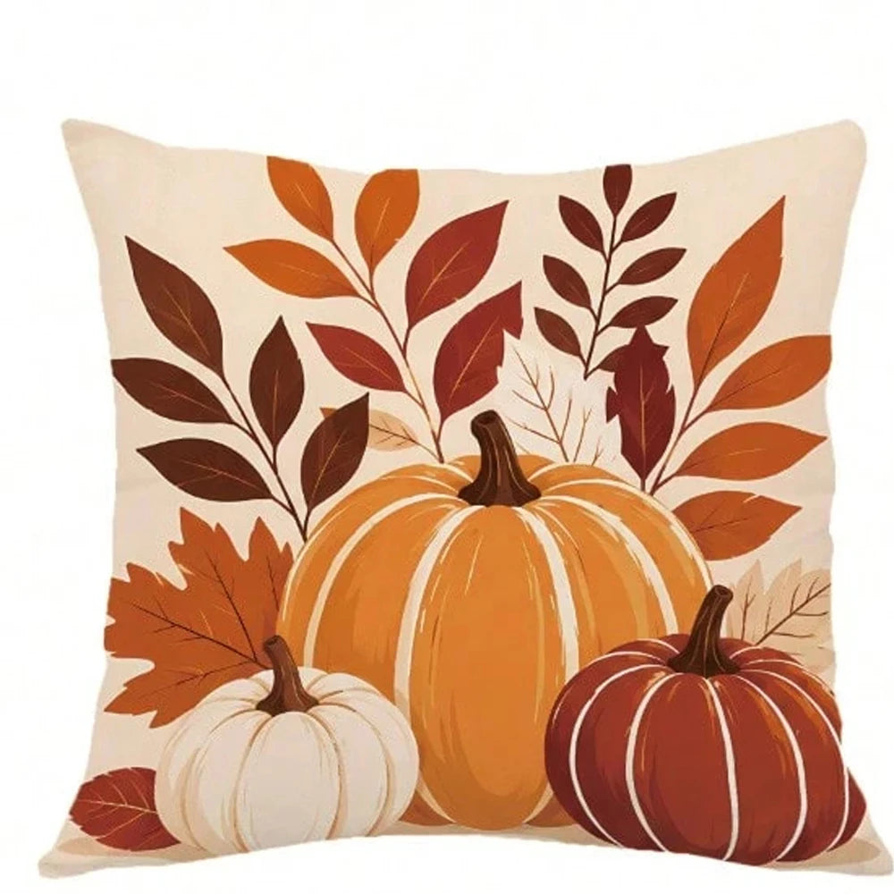 Fall Halloween Pillow Cover - Pumpkin & Autumn Decor