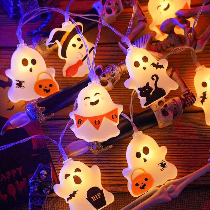 Cute Ghost Halloween String Lights – Warm White LED