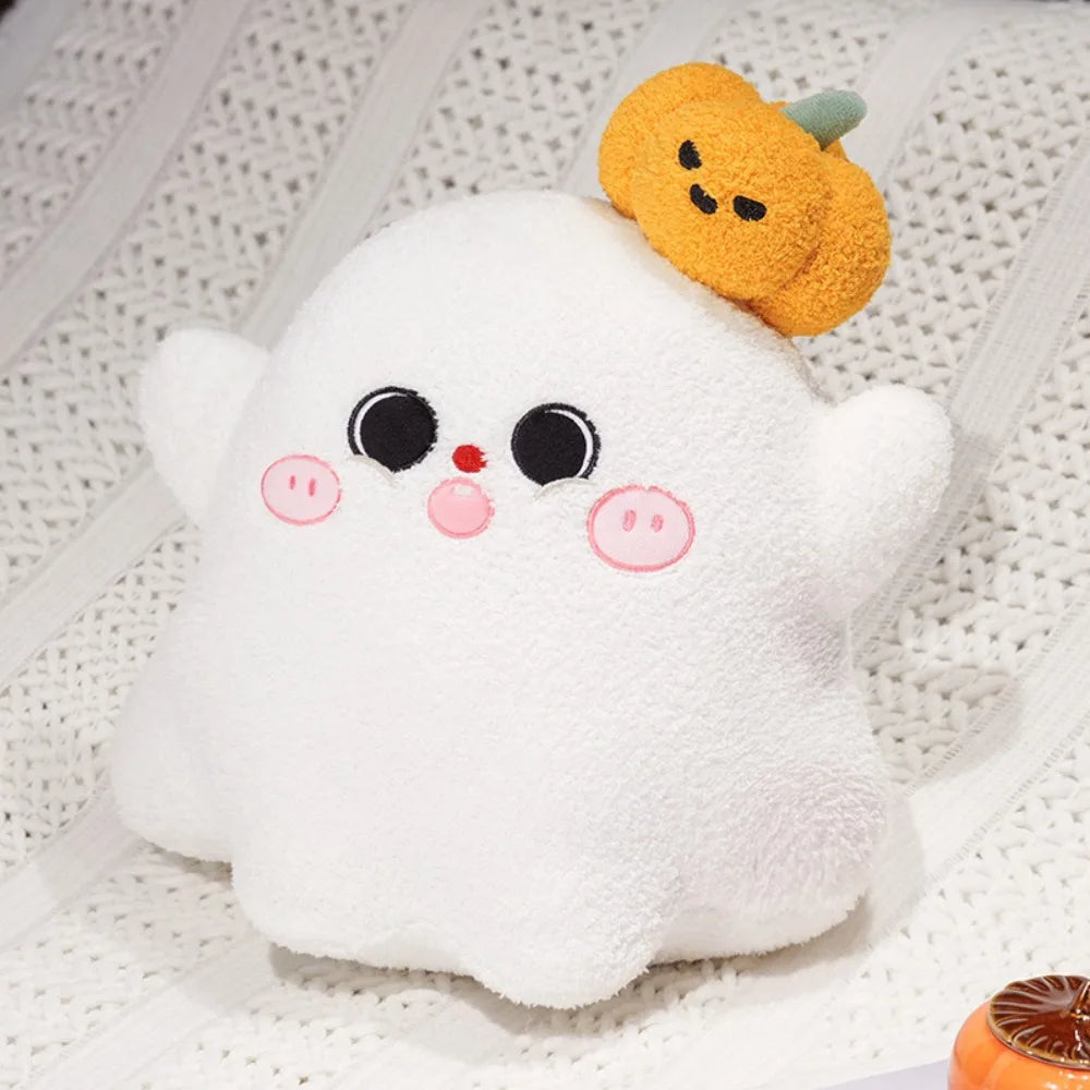 Blushing Ghost or Witch Hat Pumpkin Plush – Cozy Cute Halloween Cuddle Buddy