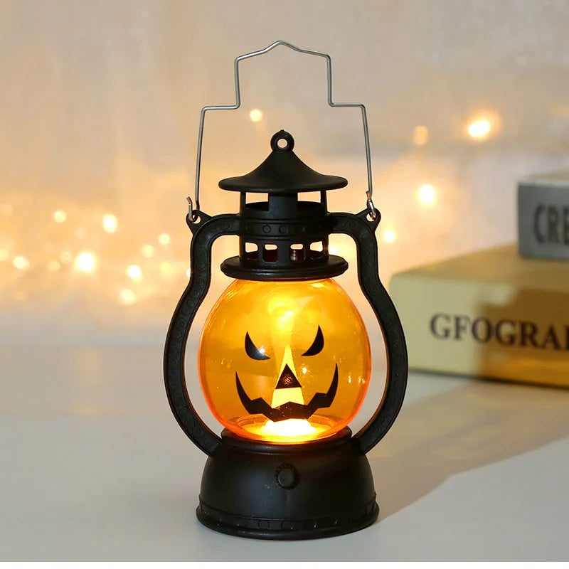 Light-Up Halloween Pumpkin Lantern - LED Jack-O'-Lantern Decor