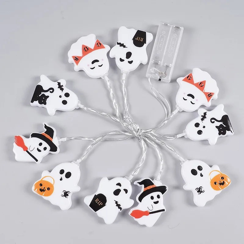 Cute Ghost Halloween String Lights – Warm White LED