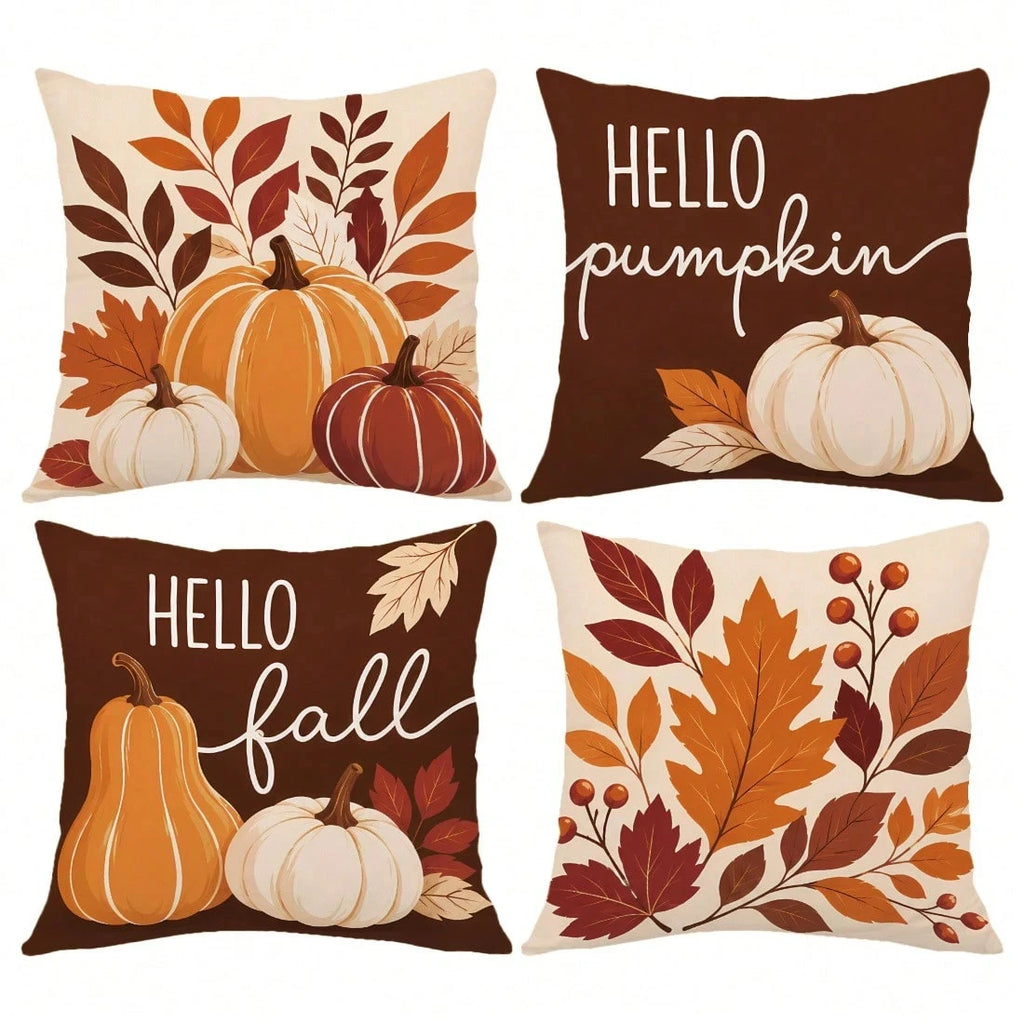 Fall Halloween Pillow Cover - Pumpkin & Autumn Decor