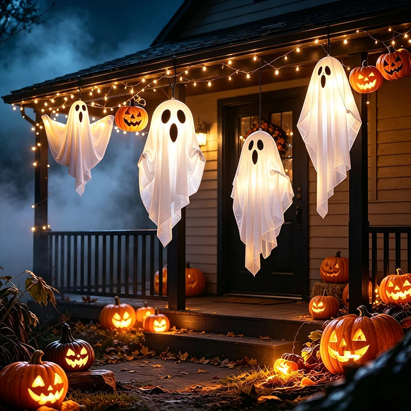 Halloween Hanging Ghost Light - Spooky LED Decoration
