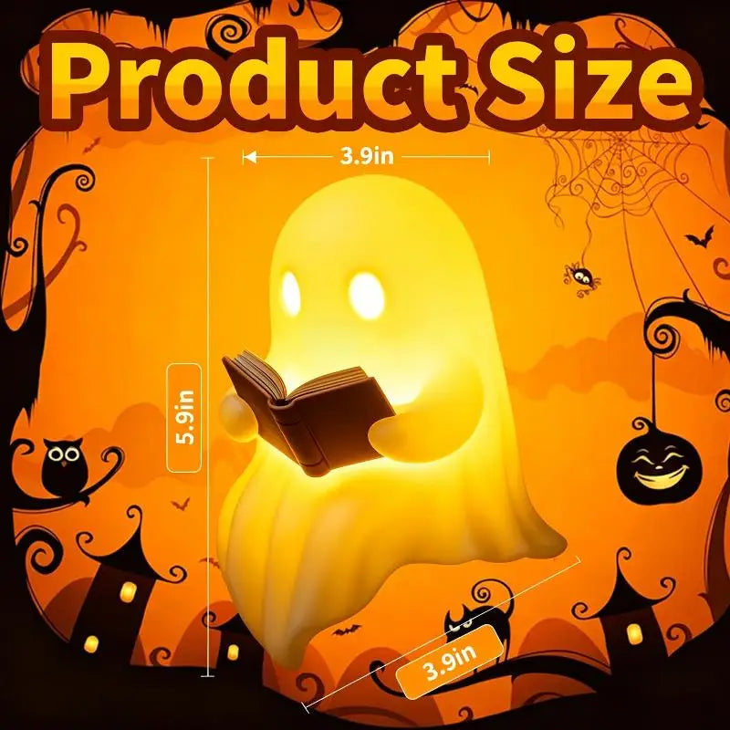 Reading Ghost Night Light - Cute Halloween Decor