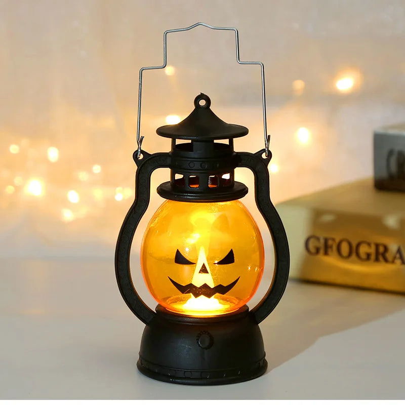 Light-Up Halloween Pumpkin Lantern - LED Jack-O'-Lantern Decor