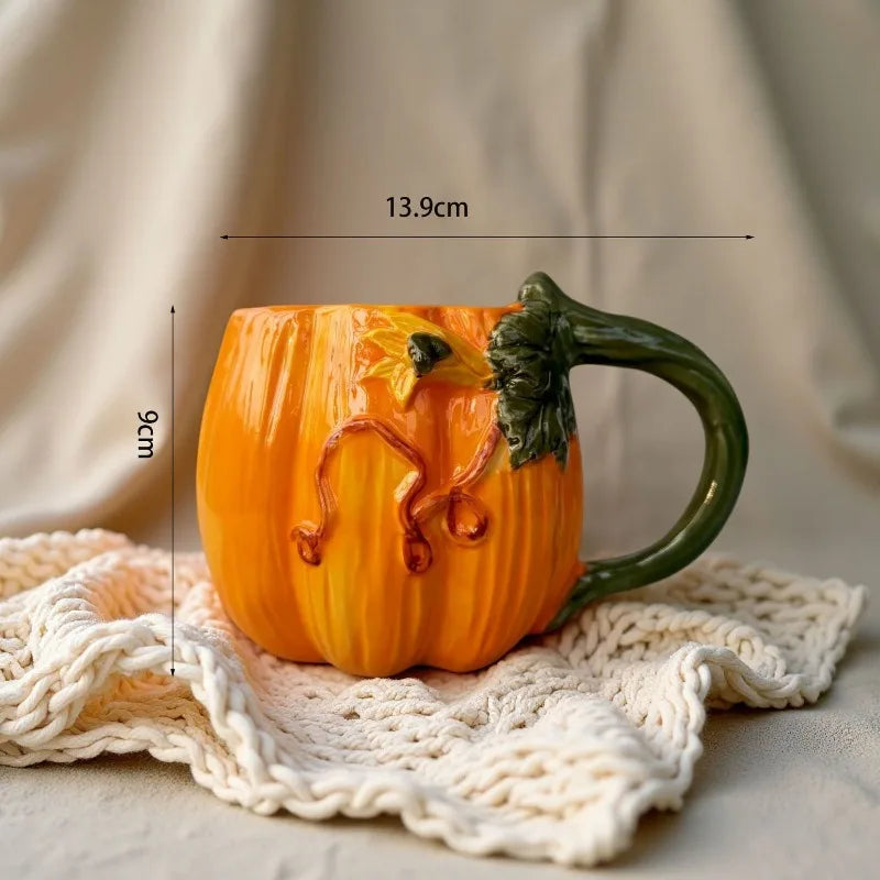 Pumpkin Harvest Ceramic Mug - 450ml Fall & Halloween Cup