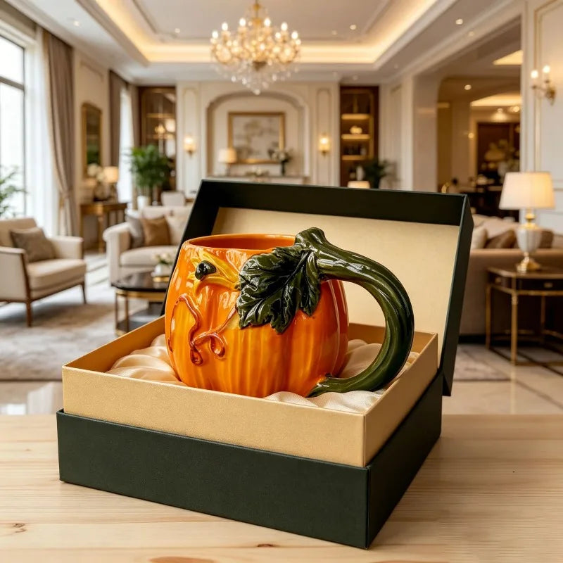 Pumpkin Harvest Ceramic Mug - 450ml Fall & Halloween Cup